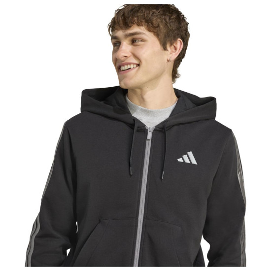 Adidas Ανδρική ζακέτα Essentials Holiday 3-Stripes Full-Zip Hoodie